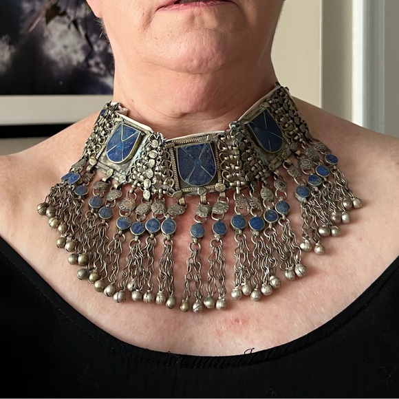 *Vintage* Middle Eastern Lapis Chocker - Picture 3 of 12
